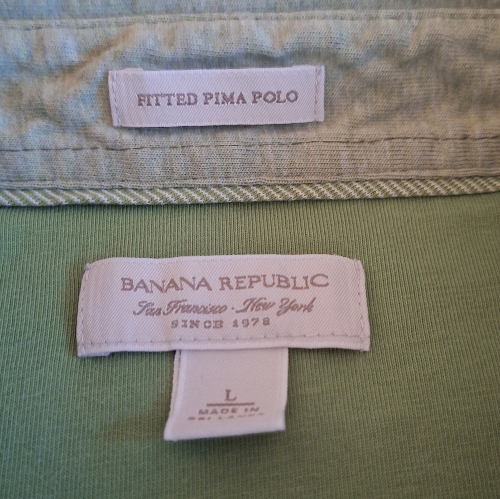 Banana Republic Men's Green Polo Shirt - Picture 5 of 12